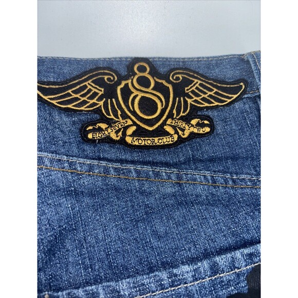 Eight 732 Jeans Mens 38x34 Stretch Embroidered Pockets Straight Leg Y2K Denim - Picture 4 of 10